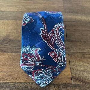 Don Loper Paisley Blue and Red Men's Tie